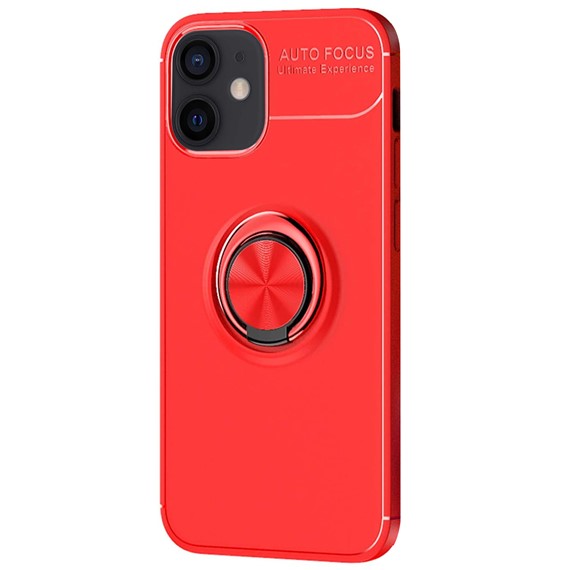 Microsonic Apple iPhone 12 Mini Kılıf Kickstand Ring Holder Kırmızı 2