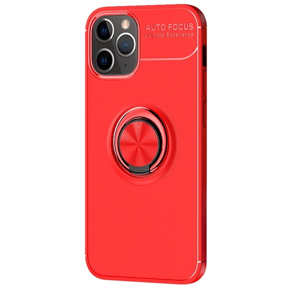 Microsonic Apple iPhone 12 Pro Kılıf Kickstand Ring Holder Kırmızı 2