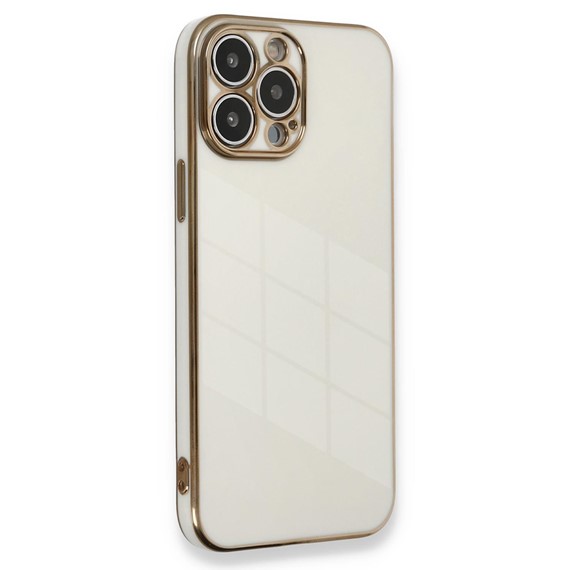Microsonic Apple iPhone 13 Pro Max Kılıf Olive Plated Beyaz 1