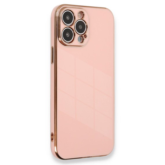 Microsonic Apple iPhone 13 Pro Max Kılıf Olive Plated Pembe 1
