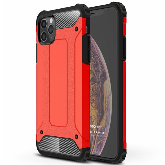 Microsonic Apple iPhone 12 Pro Kılıf Rugged Armor Kırmızı 1