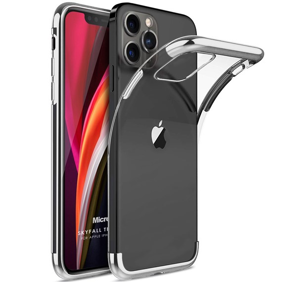 Microsonic Apple iPhone 12 Pro Kılıf Skyfall Transparent Clear Gümüş 1