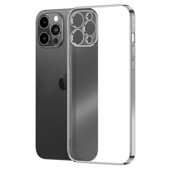 Microsonic Apple iPhone 12 Pro Max Kılıf Square Matte Plating Gümüş 1