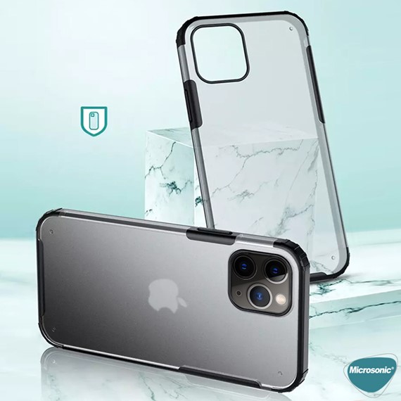 Microsonic Apple iPhone 12 Pro Max Kılıf Frosted Frame Yeşil 4