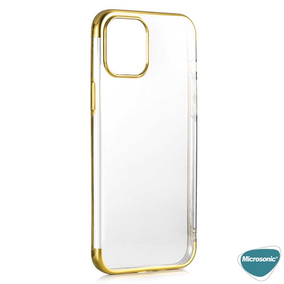 Microsonic Apple iPhone 12 Pro Max Kılıf Skyfall Transparent Clear Gold 3