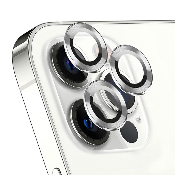 Microsonic Apple iPhone 12 Pro Tekli Kamera Lens Koruma Camı Gümüş 1