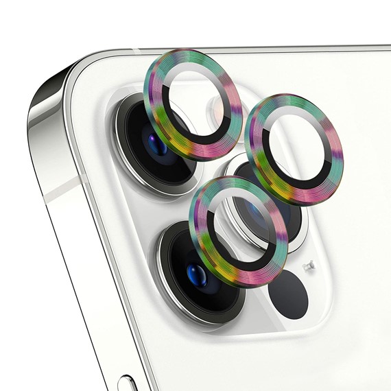 Microsonic Apple iPhone 12 Pro Max Tekli Kamera Lens Koruma Camı Renkli 1