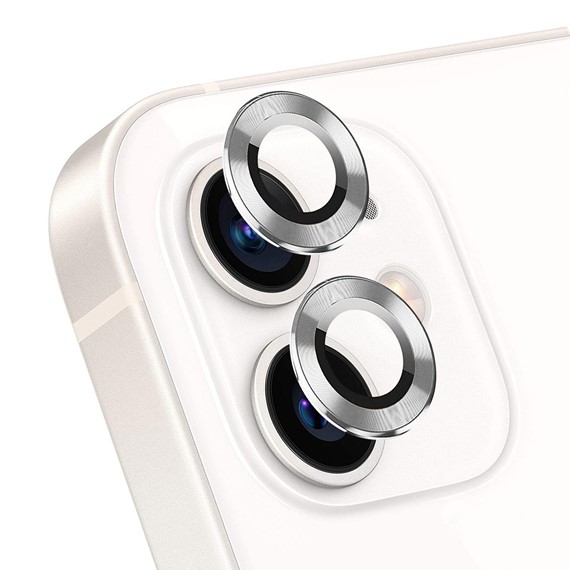 Microsonic Apple iPhone 12 Tekli Kamera Lens Koruma Camı Gümüş 1