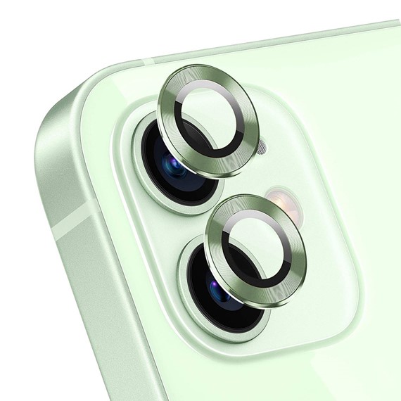 Microsonic Apple iPhone 12 Mini Tekli Kamera Lens Koruma Camı Yeşil 1