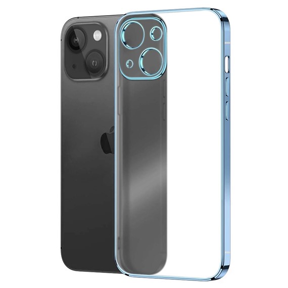Microsonic Apple iPhone 13 Mini Kılıf Square Matte Plating Mavi 1
