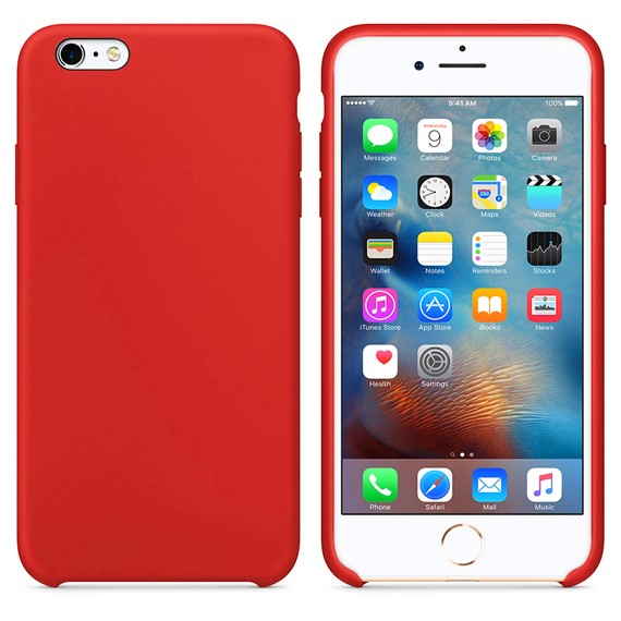 Microsonic Apple iPhone 6S Plus Kılıf Liquid Lansman Silikon Kırmızı 1