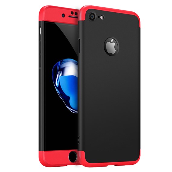Microsonic Apple iPhone 6S Plus Kılıf Double Dip 360 Protective Siyah Kırmızı 1
