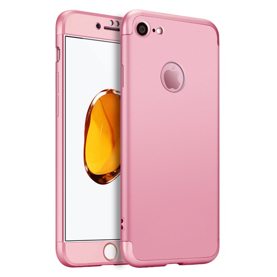 Microsonic Apple iPhone 6S Plus Kılıf Double Dip 360 Protective Rose Gold 1