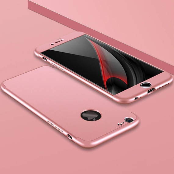 Microsonic Apple iPhone 7 Kılıf Double Dip 360 Protective Rose Gold 3
