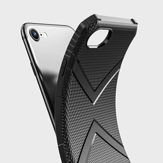 Microsonic Apple iPhone 7 Kılıf Diamond Shield Siyah 3
