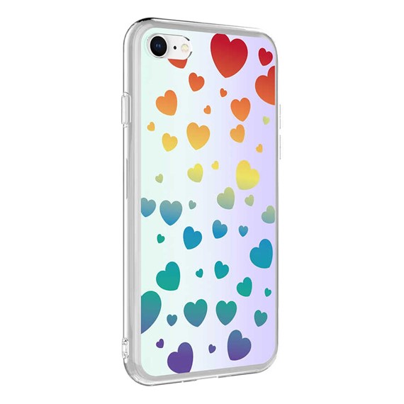 Microsonic Apple iPhone 7 Braille Feel Desenli Kılıf Heart 2