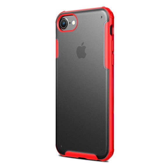 Microsonic Apple iPhone 8 Kılıf Frosted Frame Kırmızı 2