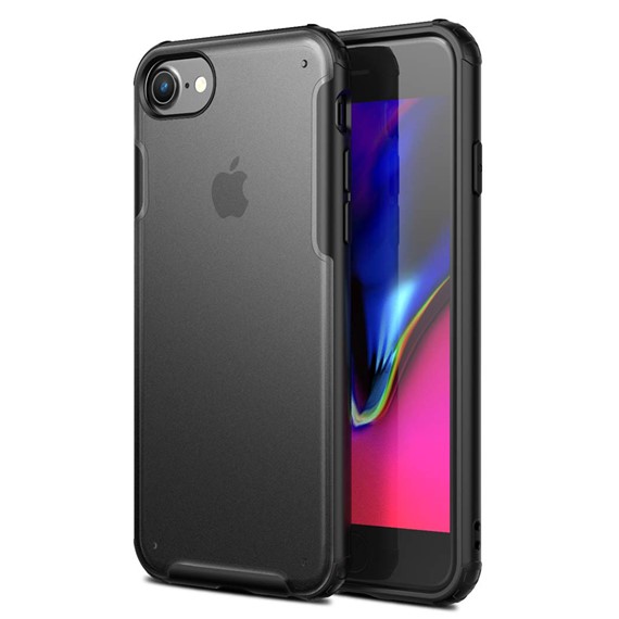 Microsonic Apple iPhone 8 Kılıf Frosted Frame Siyah 1