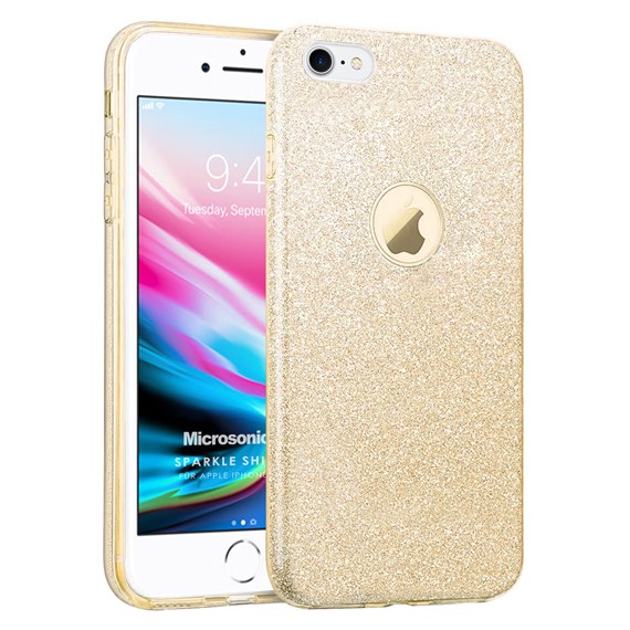Microsonic Apple iPhone SE 2020 Kılıf Sparkle Shiny Gold 1
