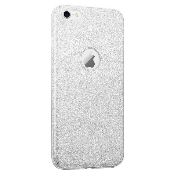 Microsonic Apple iPhone 8 Kılıf Sparkle Shiny Gümüş 2