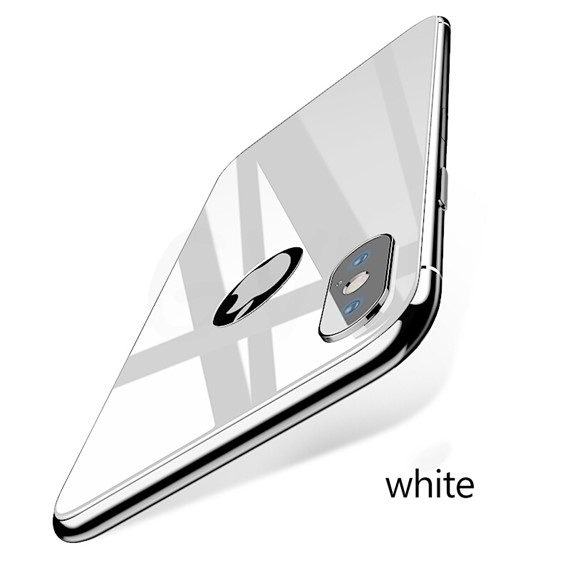 Microsonic Apple iPhone X Arka Tam Kaplayan Temperli Cam Koruyucu Beyaz 3