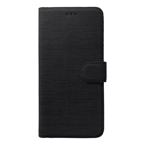 Microsonic Apple iPhone X Kılıf Fabric Book Wallet Siyah 2