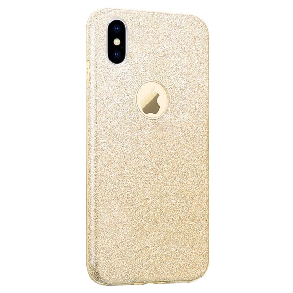 Microsonic Apple iPhone XS Max Kılıf Sparkle Shiny Gold 2