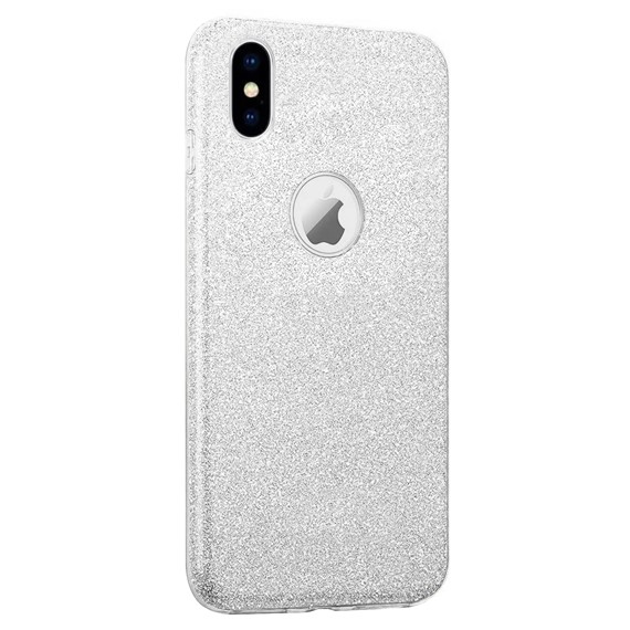 Microsonic Apple iPhone XS Max Kılıf Sparkle Shiny Gümüş 2