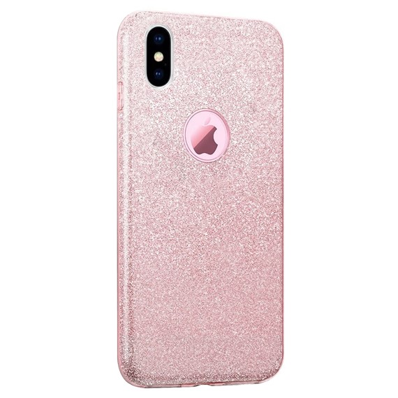 Microsonic Apple iPhone XS Max Kılıf Sparkle Shiny Rose Gold 2