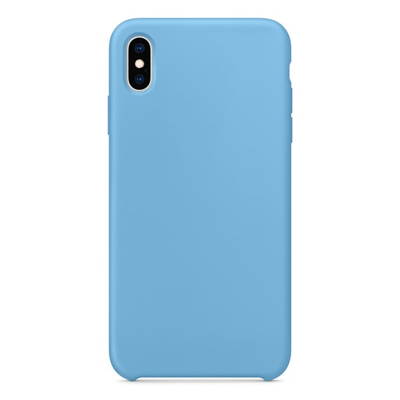 Microsonic Apple iPhone XS Kılıf Liquid Lansman Silikon Kantaron Mavisi 2