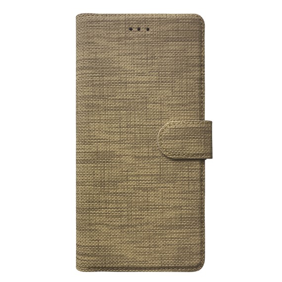Microsonic Apple iPhone XS Max Kılıf Fabric Book Wallet Gold 2