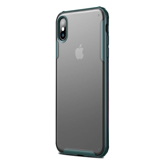 Microsonic Apple iPhone XS Max Kılıf Frosted Frame Yeşil 2