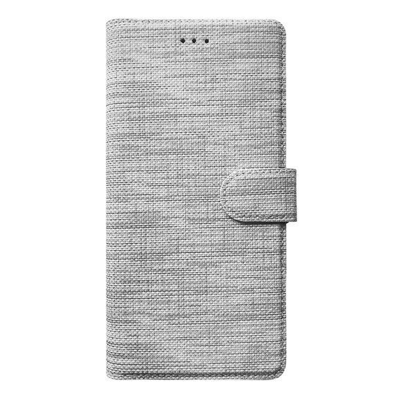 Microsonic Samsung Galaxy S21 Kılıf Fabric Book Wallet Gri 2