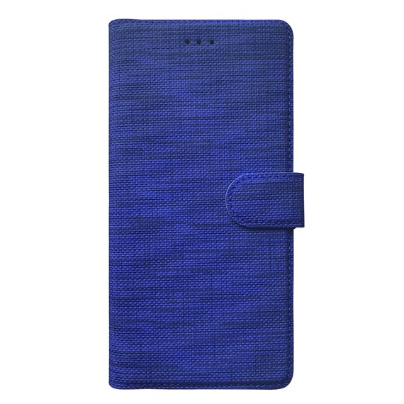 Microsonic Xiaomi Mi 10 Lite Zoom Kılıf Fabric Book Wallet Lacivert 2