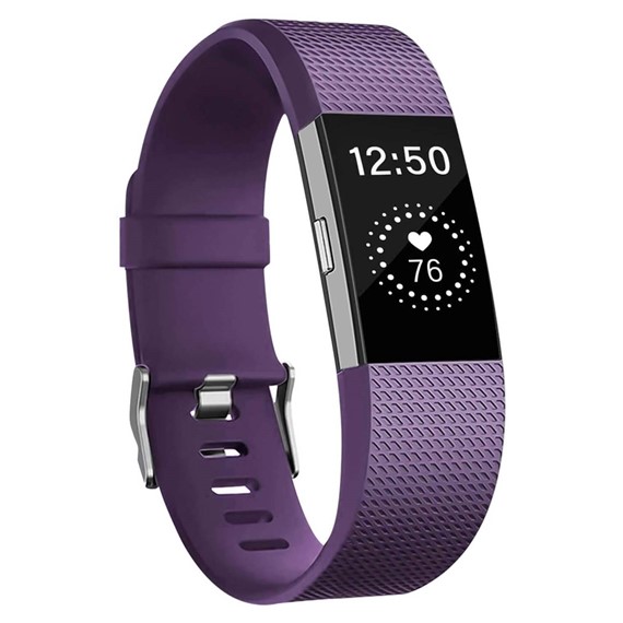 Microsonic Fitbit Charge 2 Kordon Silicone Sport Band Mor 1
