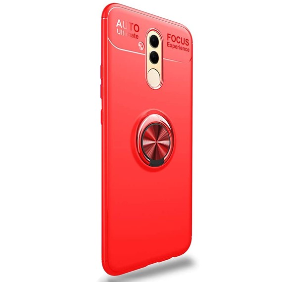 Microsonic Huawei Mate 20 Lite Kılıf Kickstand Ring Holder Kırmızı 2