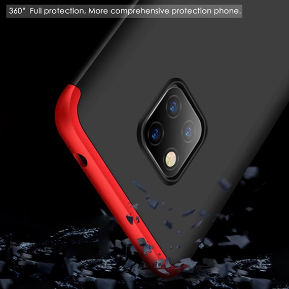 Microsonic Huawei Mate 20 Pro Kılıf Double Dip 360 Protective Siyah 5