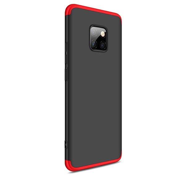 Microsonic Huawei Mate 20 Pro Kılıf Double Dip 360 Protective Siyah Kırmızı 2