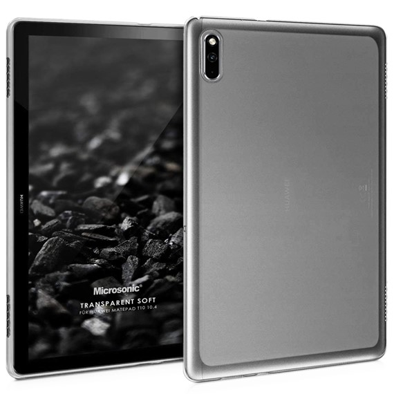 Microsonic Huawei MatePad 10 4 Kılıf Transparent Soft Beyaz 1