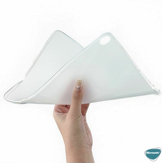 Microsonic Huawei MatePad 10 4 Kılıf Transparent Soft Beyaz 5