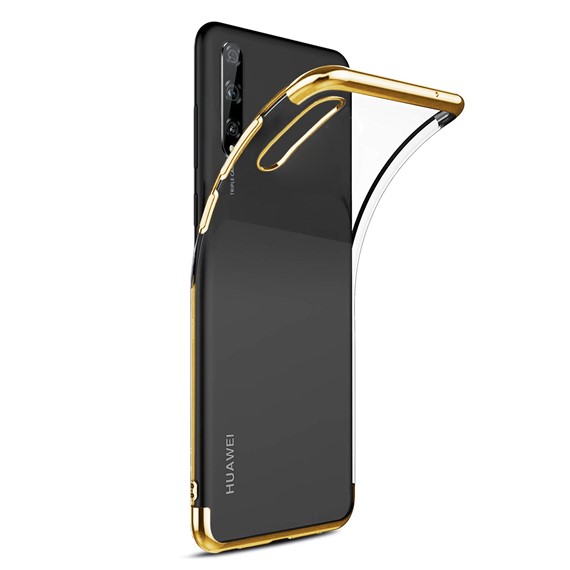 Microsonic Huawei P Smart S Kılıf Skyfall Transparent Clear Gold 2