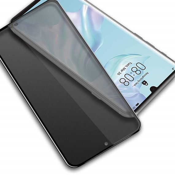 Microsonic Huawei P30 Privacy 5D Gizlilik Filtreli Cam Ekran Koruyucu Siyah 3