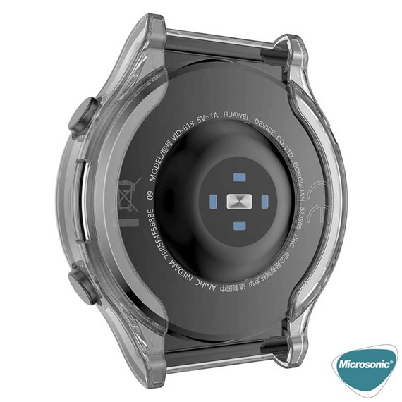 Microsonic Huawei Watch GT2 Pro Kılıf 360 Full Round Soft Silicone Şeffaf 5