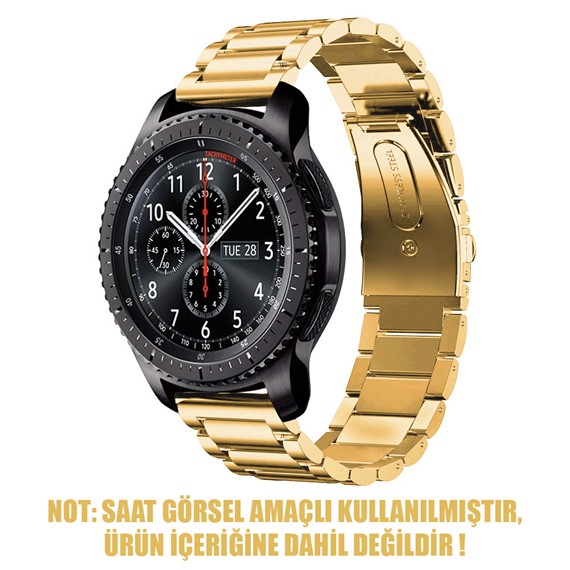 Microsonic Samsung Galaxy Watch 42mm Metal Stainless Steel Kordon Gold 2