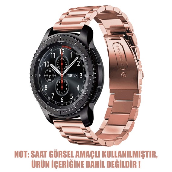 Microsonic Samsung Galaxy Watch 3 45mm Metal Stainless Steel Kordon Rose Gold 2