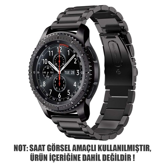 Microsonic Samsung Galaxy Watch 4 44mm Metal Stainless Steel Kordon Siyah 2