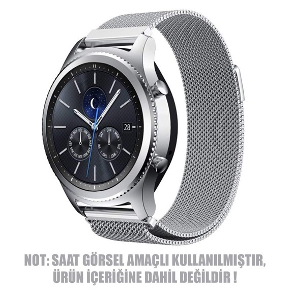 Microsonic Samsung Galaxy Watch 3 41mm Milanese Loop Kordon Gümüş 2