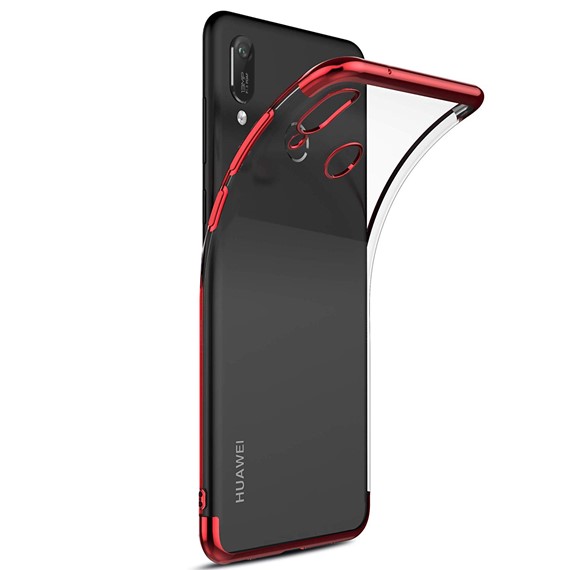 Microsonic Huawei Y6 2019 Kılıf Skyfall Transparent Clear Kırmızı 2