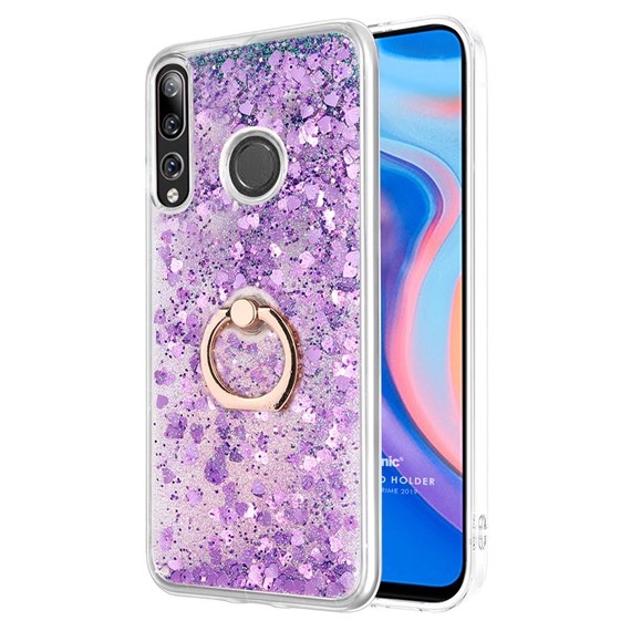 Microsonic Huawei Y9 Prime 2019 Kılıf Glitter Liquid Holder Mor 1