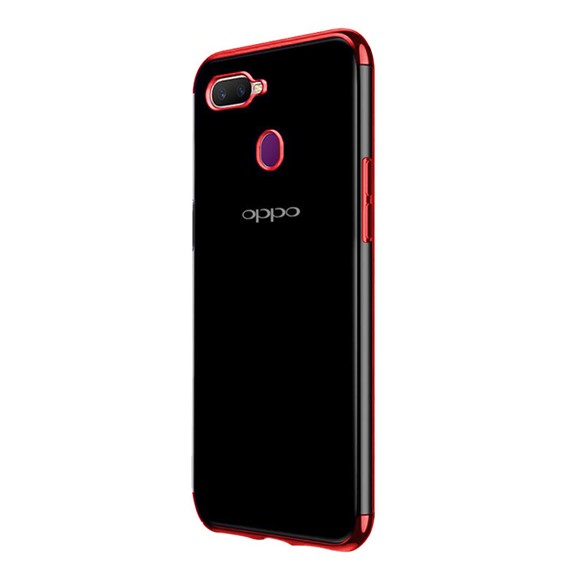 Microsonic Oppo A5S Kılıf Skyfall Transparent Clear Kırmızı 2